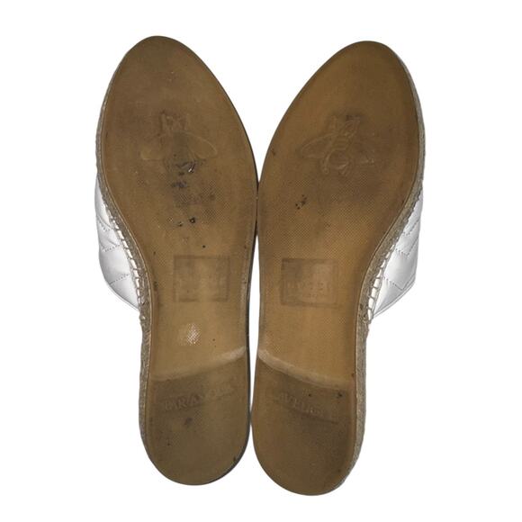 Gucci Quilted White Marmont Espadrille Mules Size 38 - Picture 8 of 12